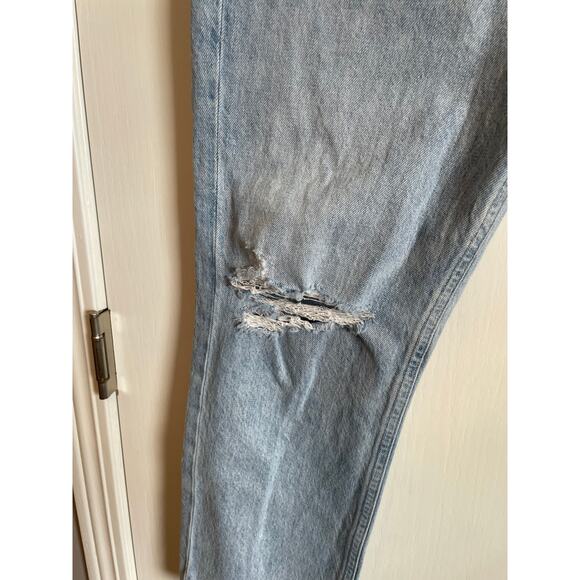 Agolde High Rise Straight Leg button fly jeans distressed Size 30 - Picture 4 of 6